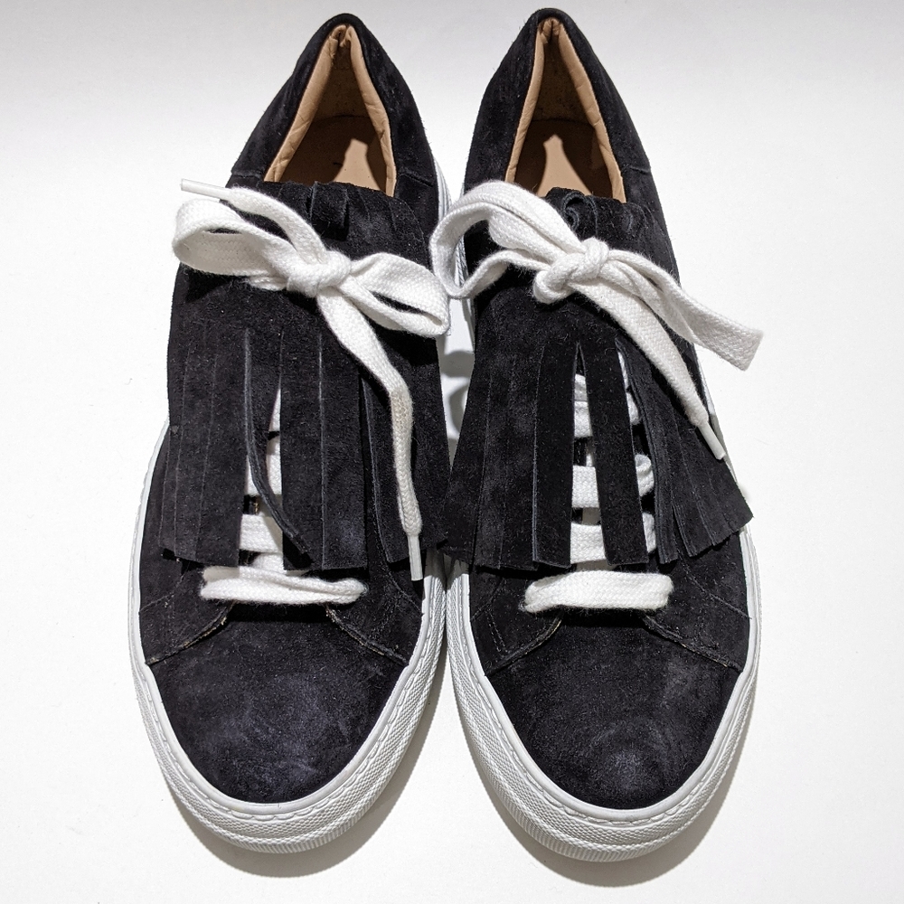 L'AUTRE CHOSE sneakers leather suede in dark blue